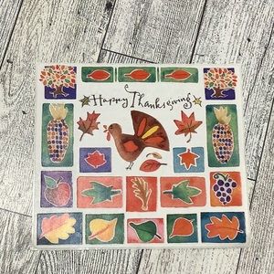Vintage 2001 happy thanksgiving jumbo sticker by Kathy Davis new
